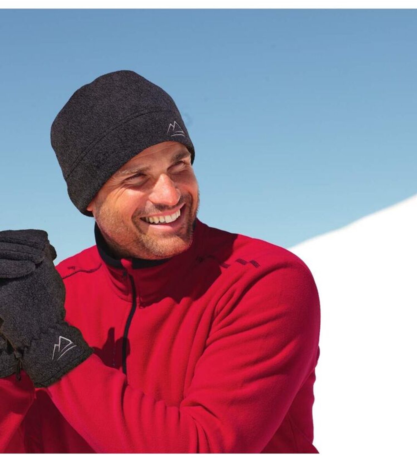 ATLAS FOR MEN - Muts en handschoenenset in fleece - Heren - Verkrijgbaar in grote maten - 10