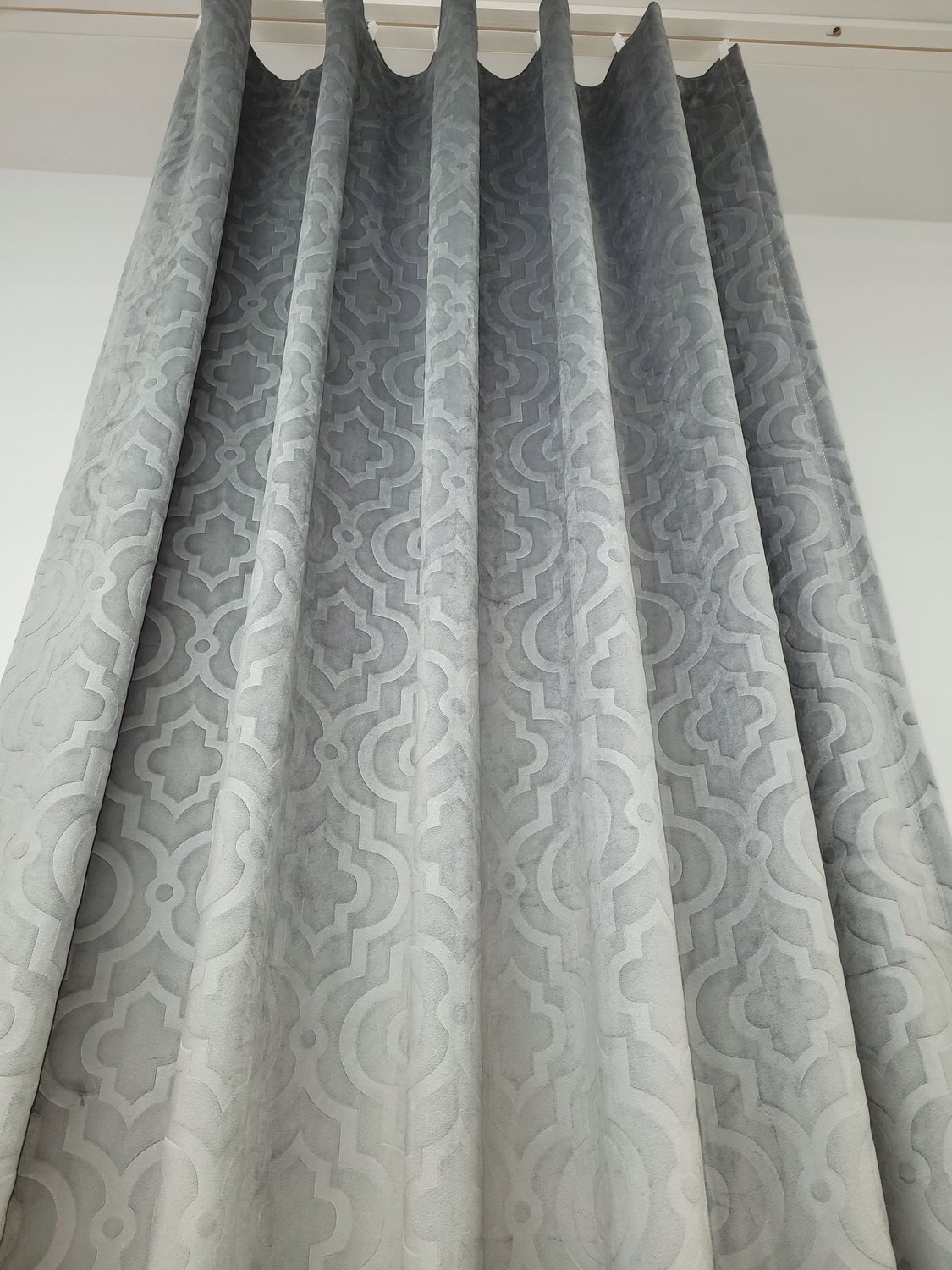 Gordijn Velours 140x250cm - Grijs/Geel - Verduisterend