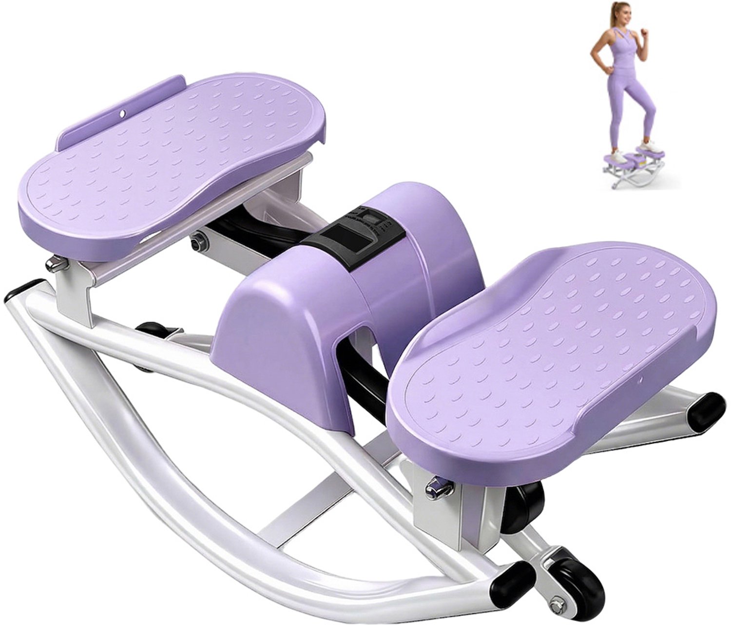 Fitnessstep voor thuis, hometrainer met lcd-display en calorieënteller, training voor 8 spiergroepen, stabiele stepper voor thuis die geen montage vereist, tot 117 kg