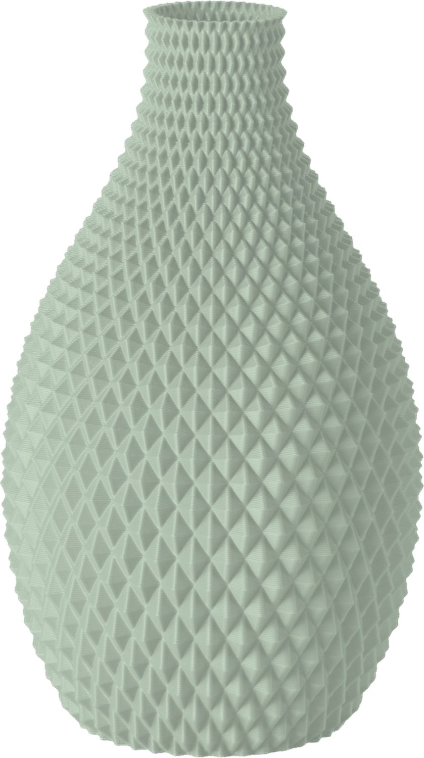 Layvo Xenia Vaas - Salie - 20 cm - droogbloemen vaas - japandi - gerecycled plastic