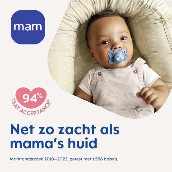 MAM Original Fopspeen - 0-6 Mnd - Blue — afbeelding 2
