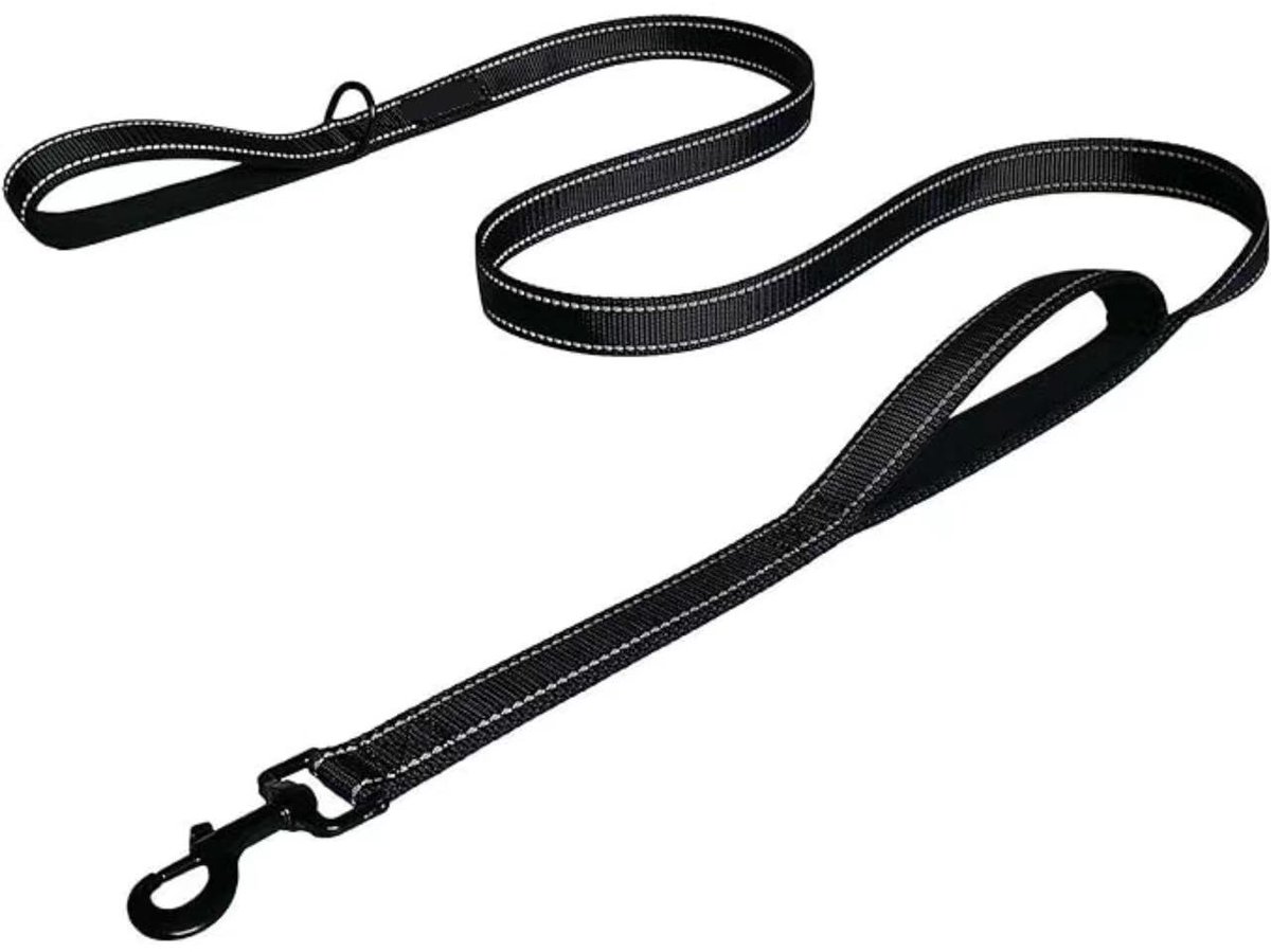 Basis hond trek touw met dubbele bekleding handvat en D-ring, 1,8 m