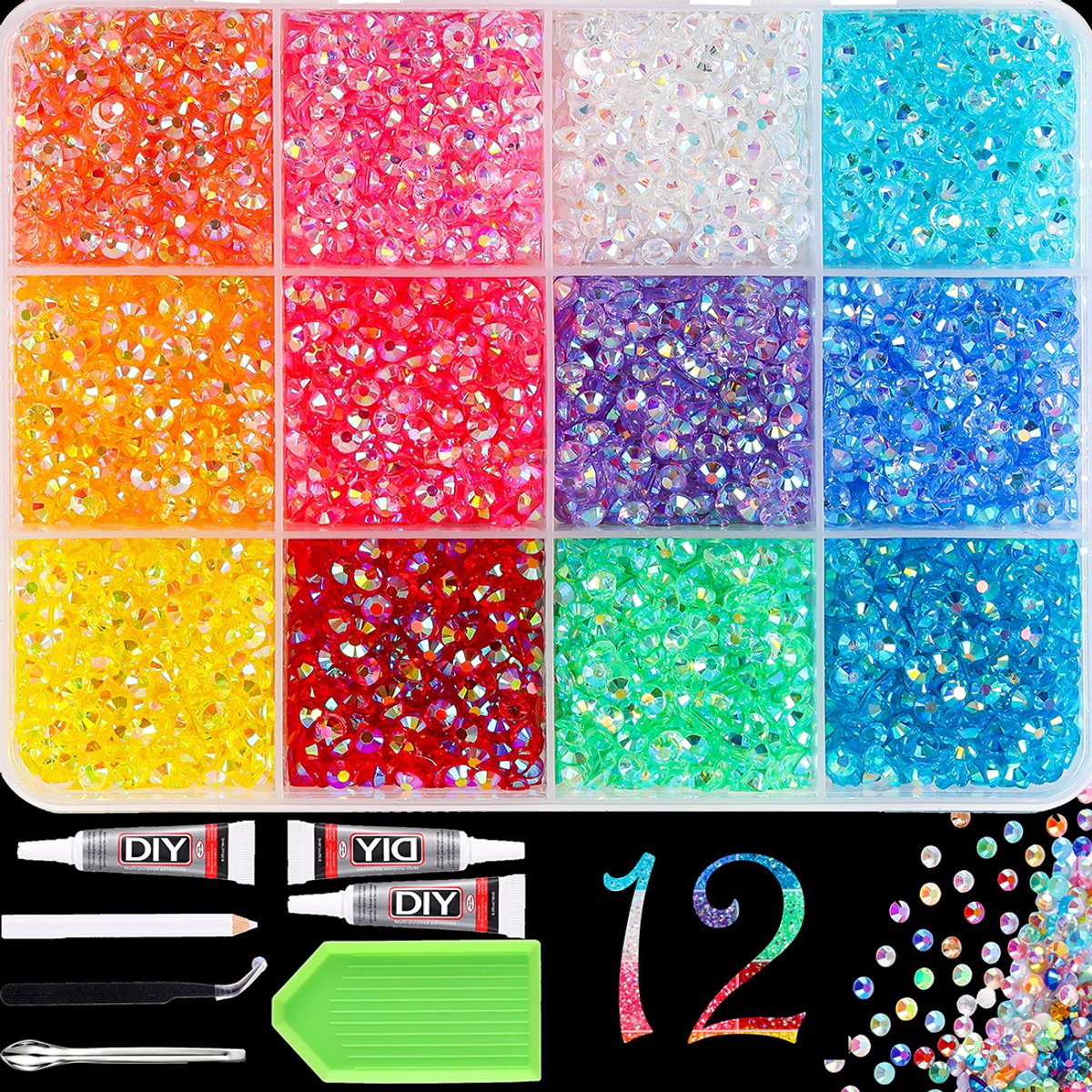 Currero Bedazzle Kit - Bedazzling - Plakstenen - Strass Steentjes - DIY Versieren - Met Lijm En Gereedschap - Groen
