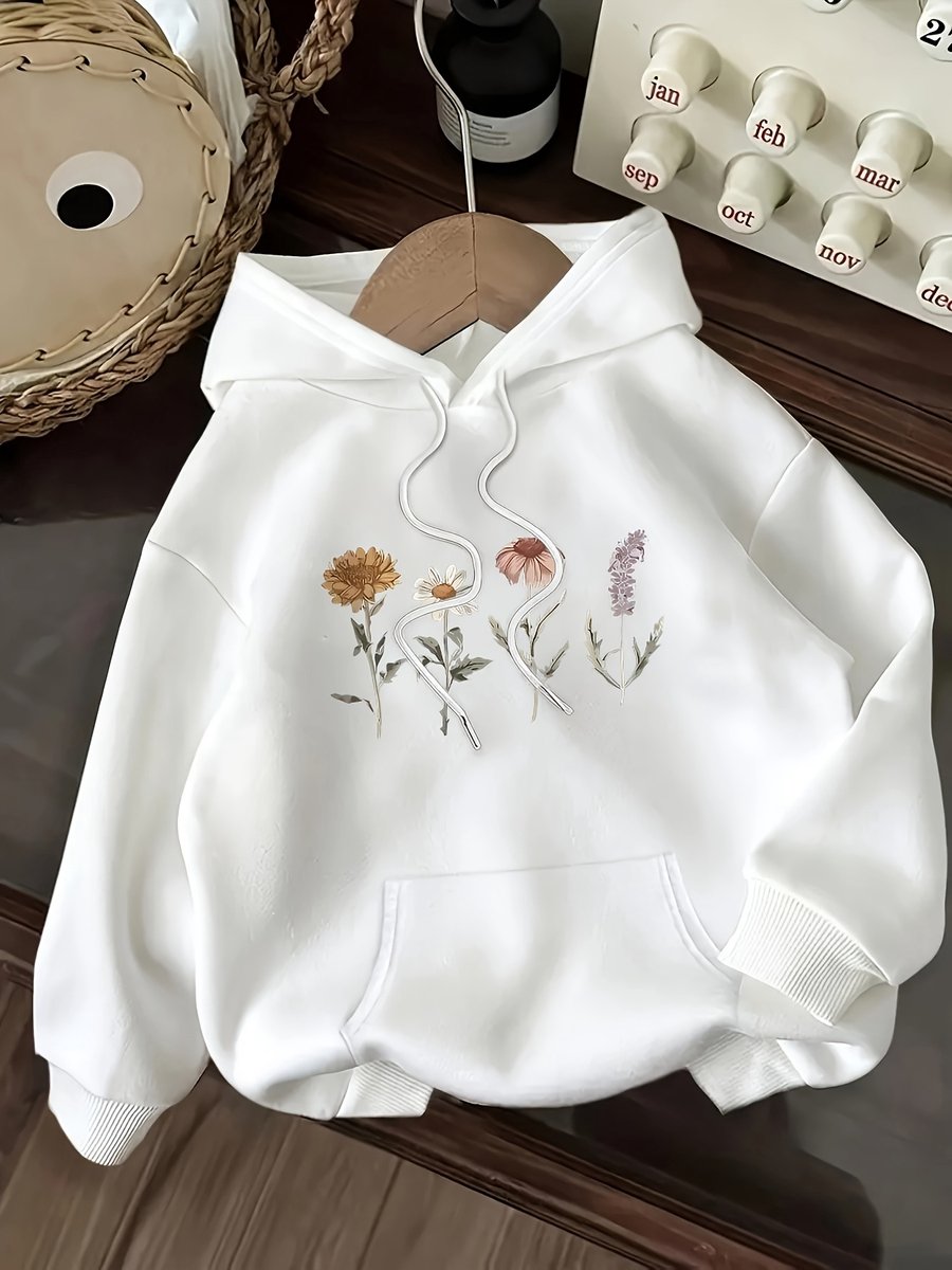 Currero Hoodie Dames Warme Hoodie Met Capuchon Comfortabele Sweater Casual Trui Pullover Damestrui Rode Roos