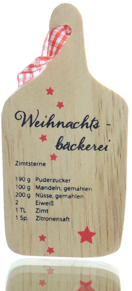 Gasper Kersthanger met Kaneelsterren Recept Natuur 12 cm - Hout