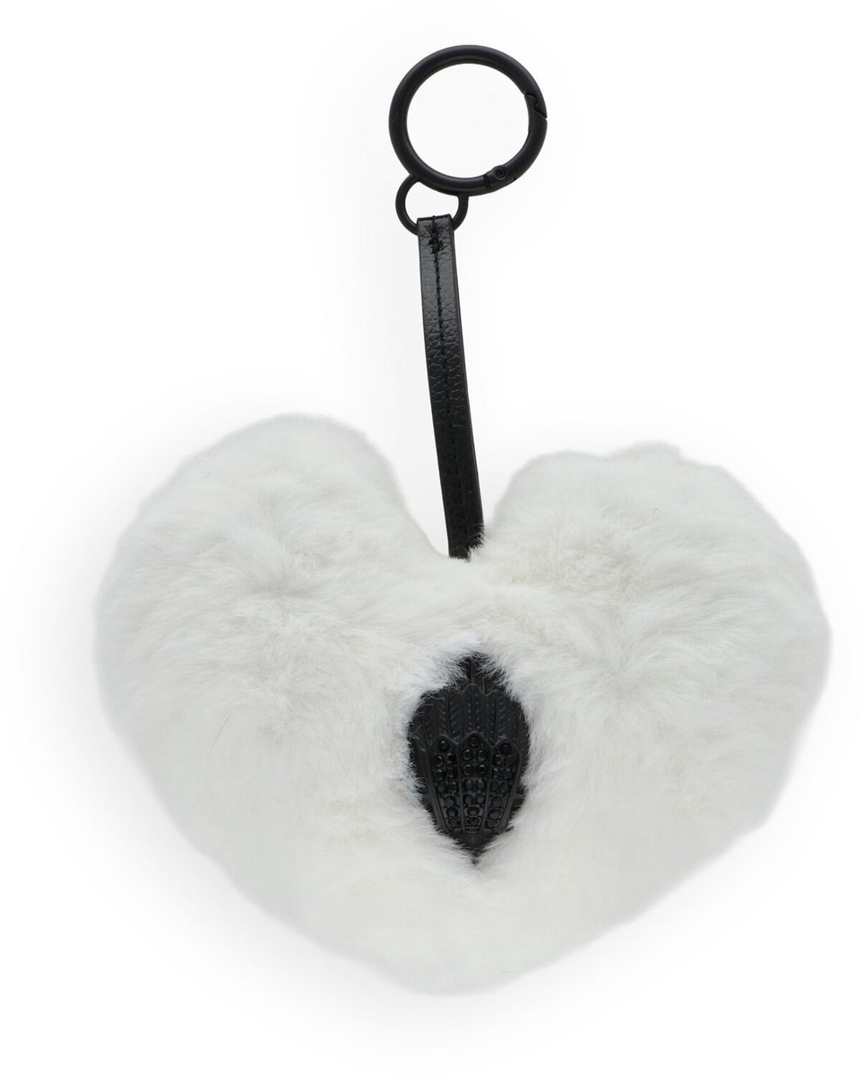Kurt Geiger London Heart F Fur Charm Bag charms Dames - Wit - Maat ONESIZE