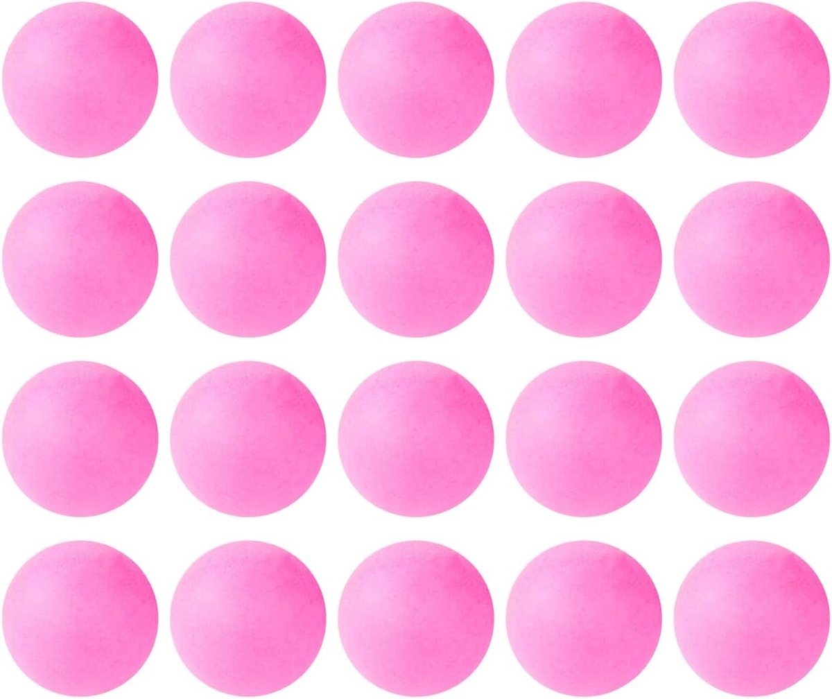 Set van 20 roze tafeltennisballen van 40 mm, plastic training ballen voor beginners en recreatief gebruik