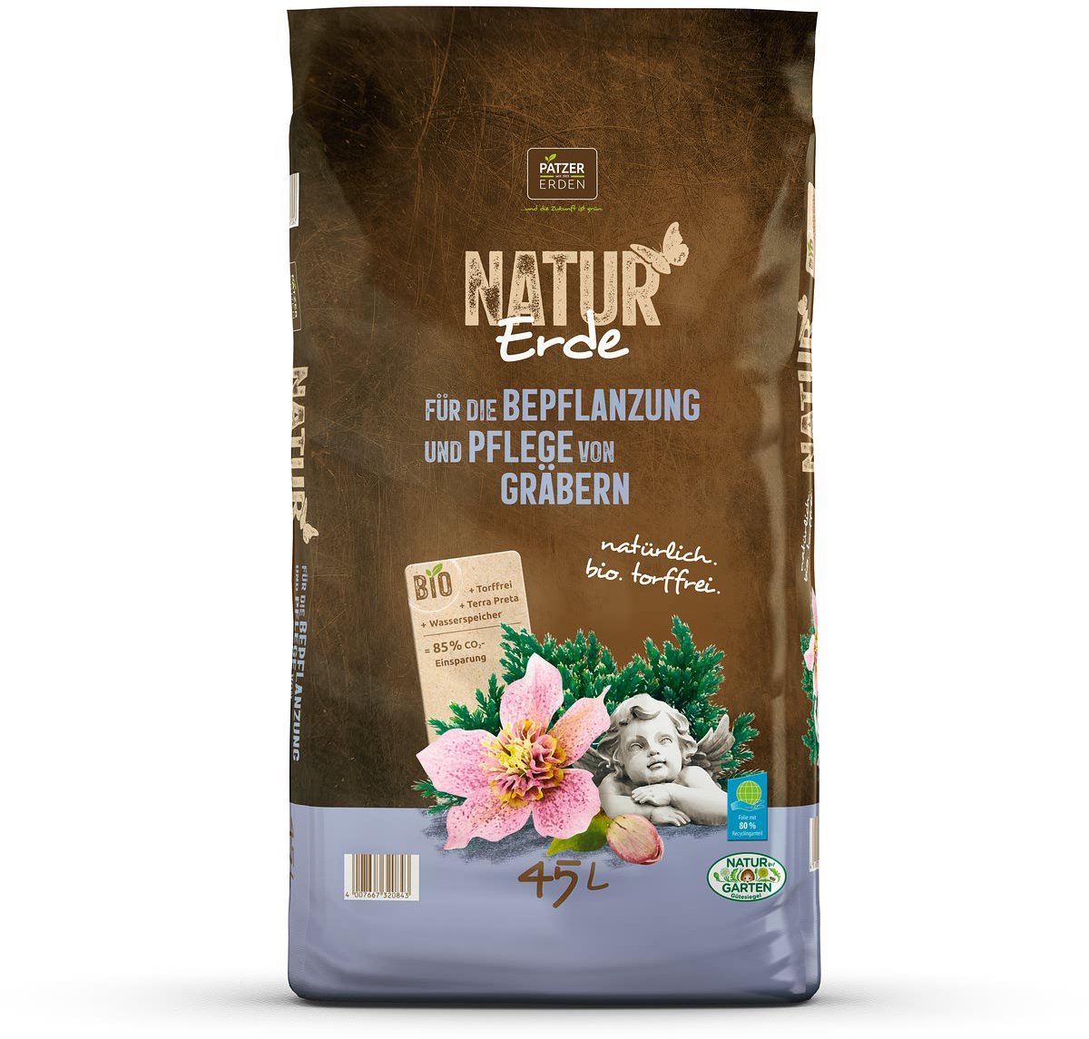 Patzer bio aarde graven turfvrij 45 liter