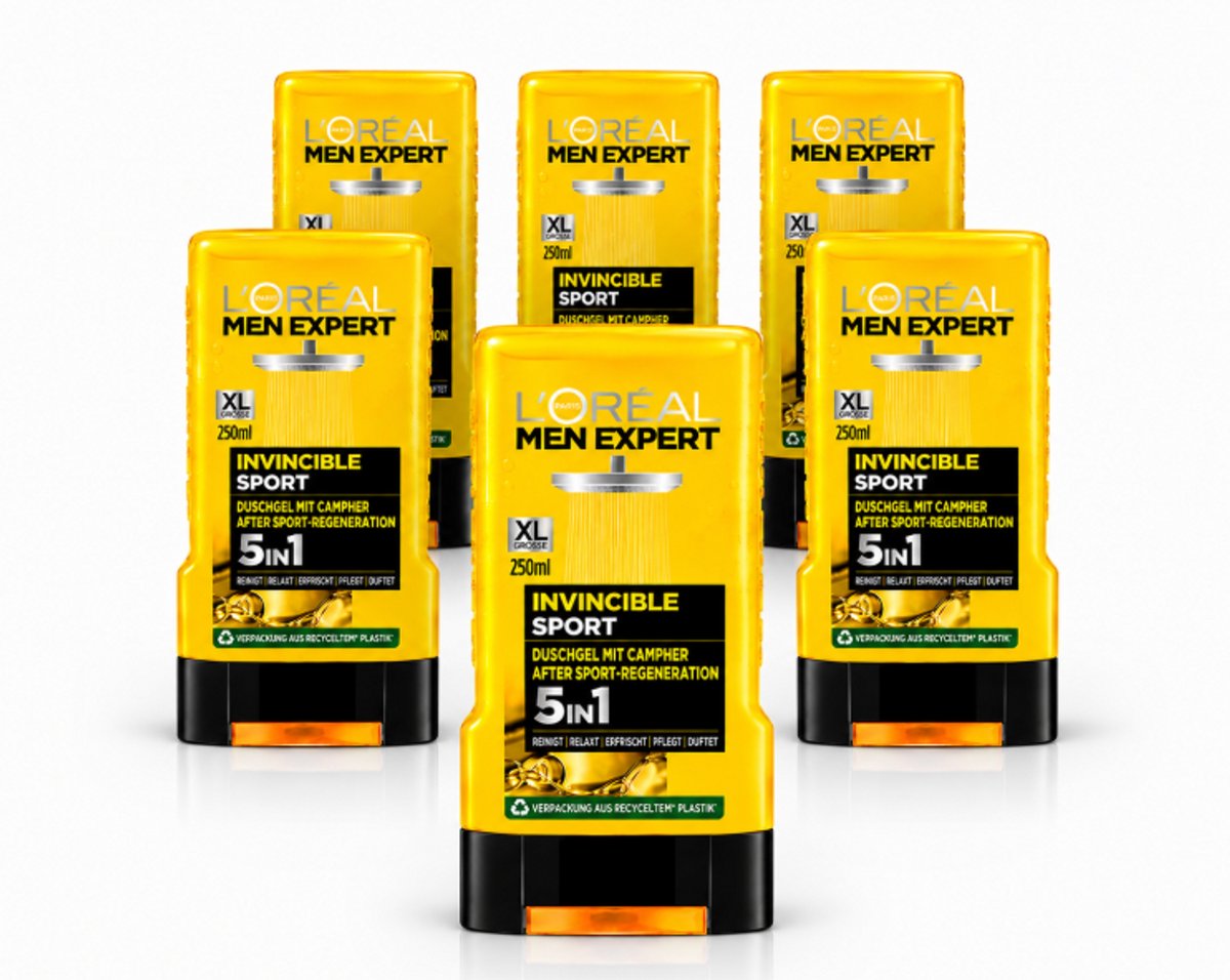 L'OREAL Men Expert - Showergel - Invincible Sport - 6x250ML