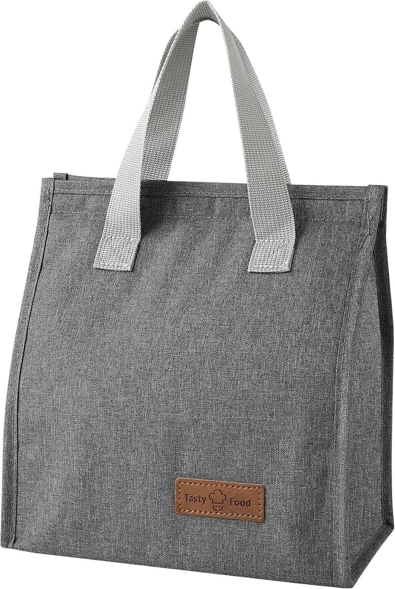 Isolerende lunchtas van Oxford stof met aluminium folie, opvouwbaar en lichtgewicht, ideaal voor werk, school en picknick (10 x 22.5 x 13 cm)