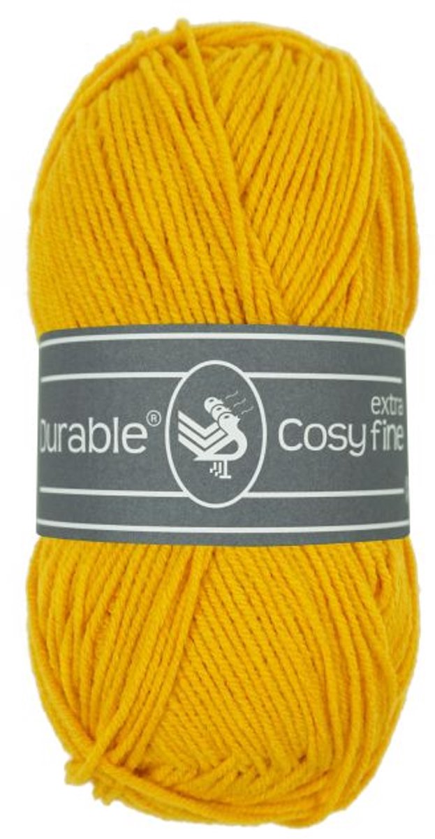 5 x Durable Cosy extra fine - katoen en acrylgaren - Honey (2179) - haakgaren/breigaren - naald 3 a 3,5mm