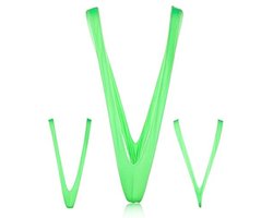 Go Go Gadget - Mankini - Zwembroek - Vrijgezellenfeest - Bachelor - One Size - 1 stuk - Groen