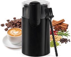 Elektrische Koffiemolen 100g - RVS Maalkamer - 150W - Inclusief Reinigingsborstel - Zwart