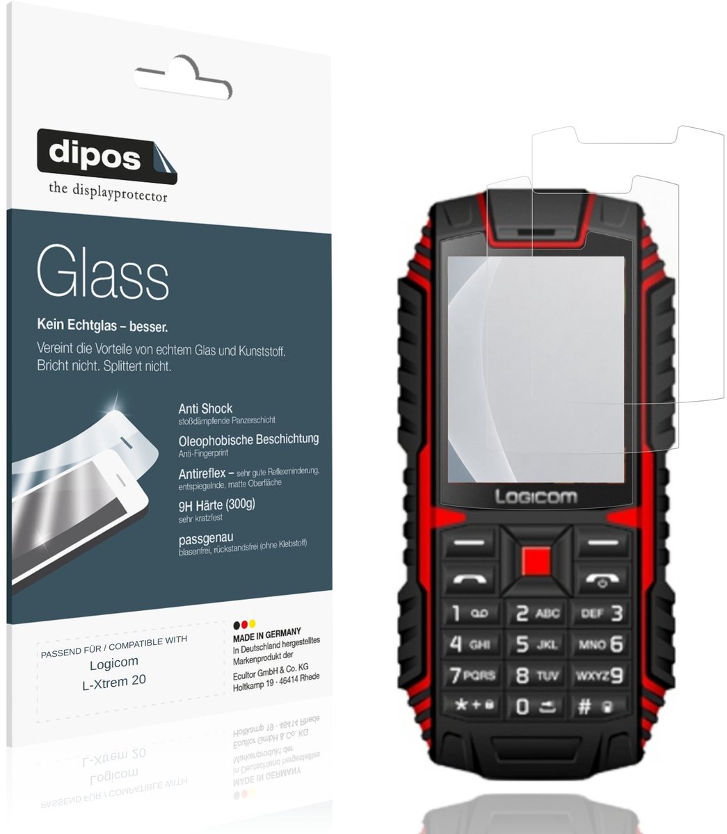 dipos – 2x Matte Pantserfolie geschikt voor Logicom L-Xtrem 20 | 9H Screenprotector