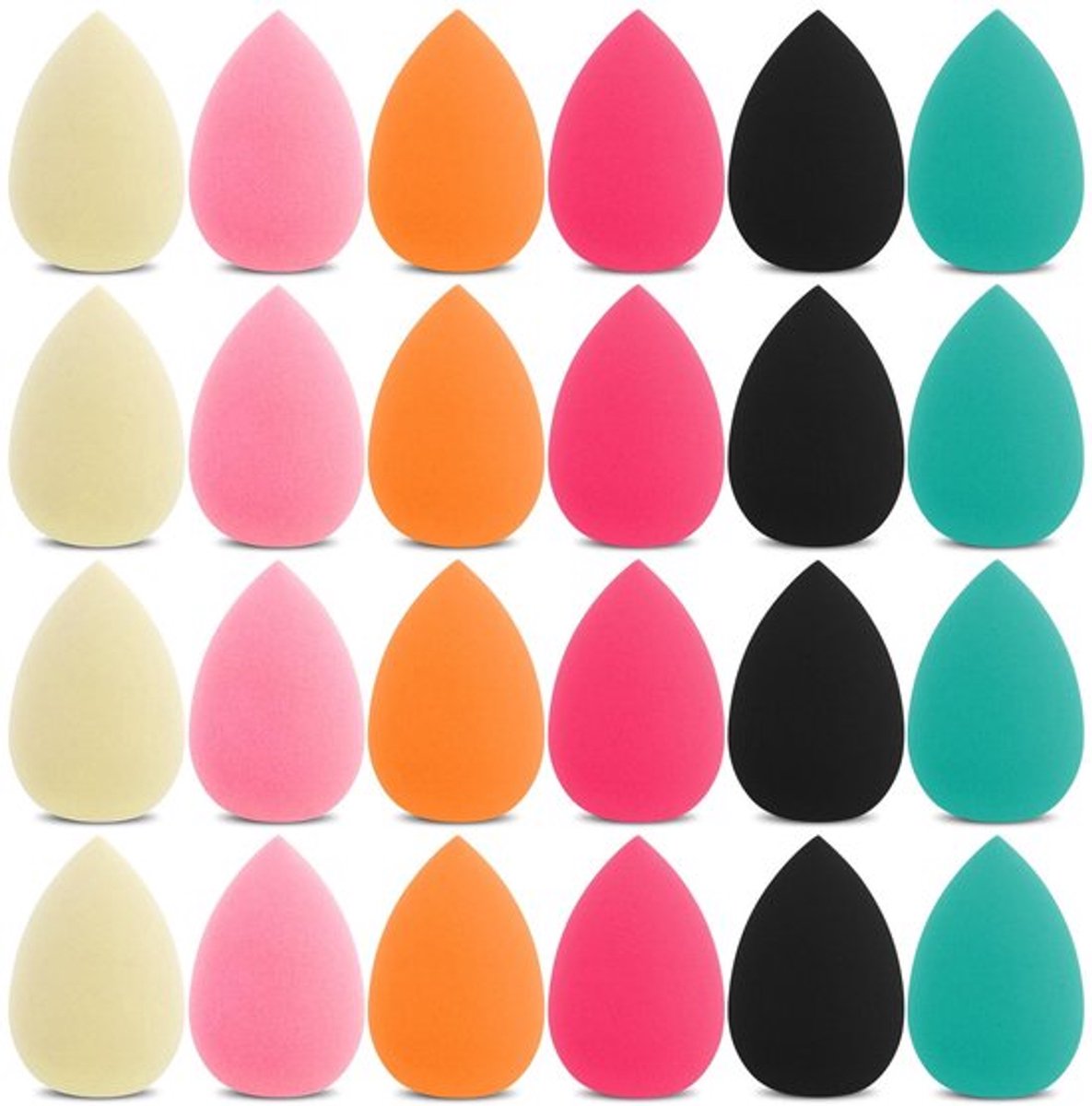 Dailygoods- Make-upspons 24 Stuks - Mini Make-upsponsjes - Hydrofiel/Latexvrij