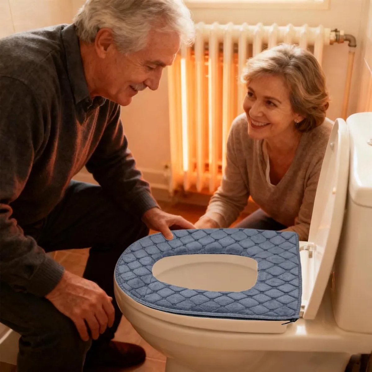 Verwarmde toiletbril Geschikt voor USB-aansluiting, 5 verwarmingsstanden, timer, Geschikt voor gebruik in de winter, Geschikt voor badkamers/hotels/appartementen.