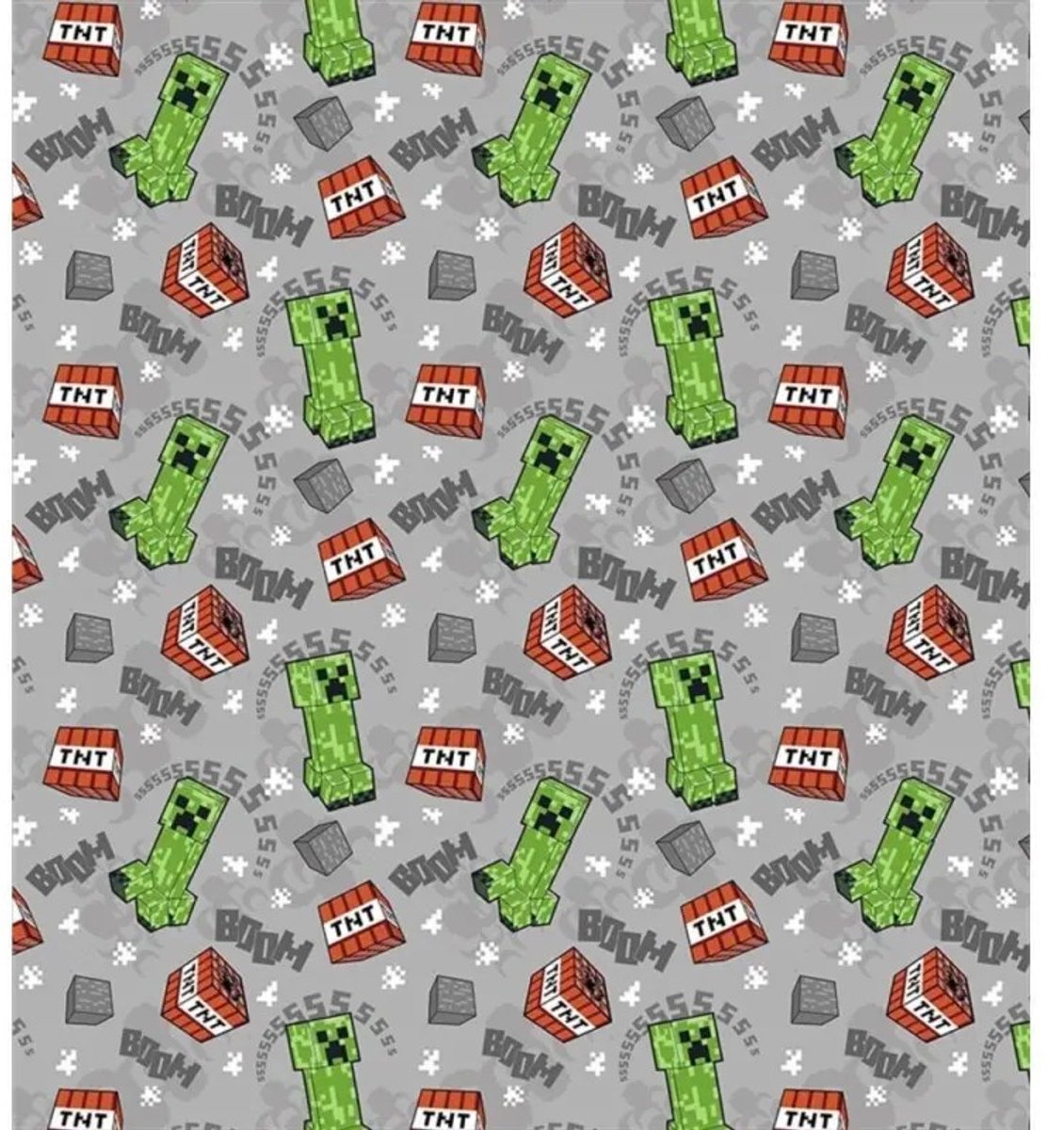 Minecraft fleece plaid 180 x 200 cm - polyester Multicolor