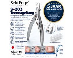 Seki Edge S-203 Teennageltang – Voor Precies en Recht Knippen – Japans RVS – Ingegroeide Nagels – Met 5 Jaar Extra Garantie