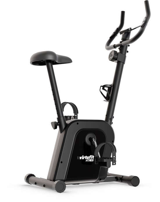 Zwarte VirtuFit HTR50 hometrainer met verstelbaar zadel en handgrepen.