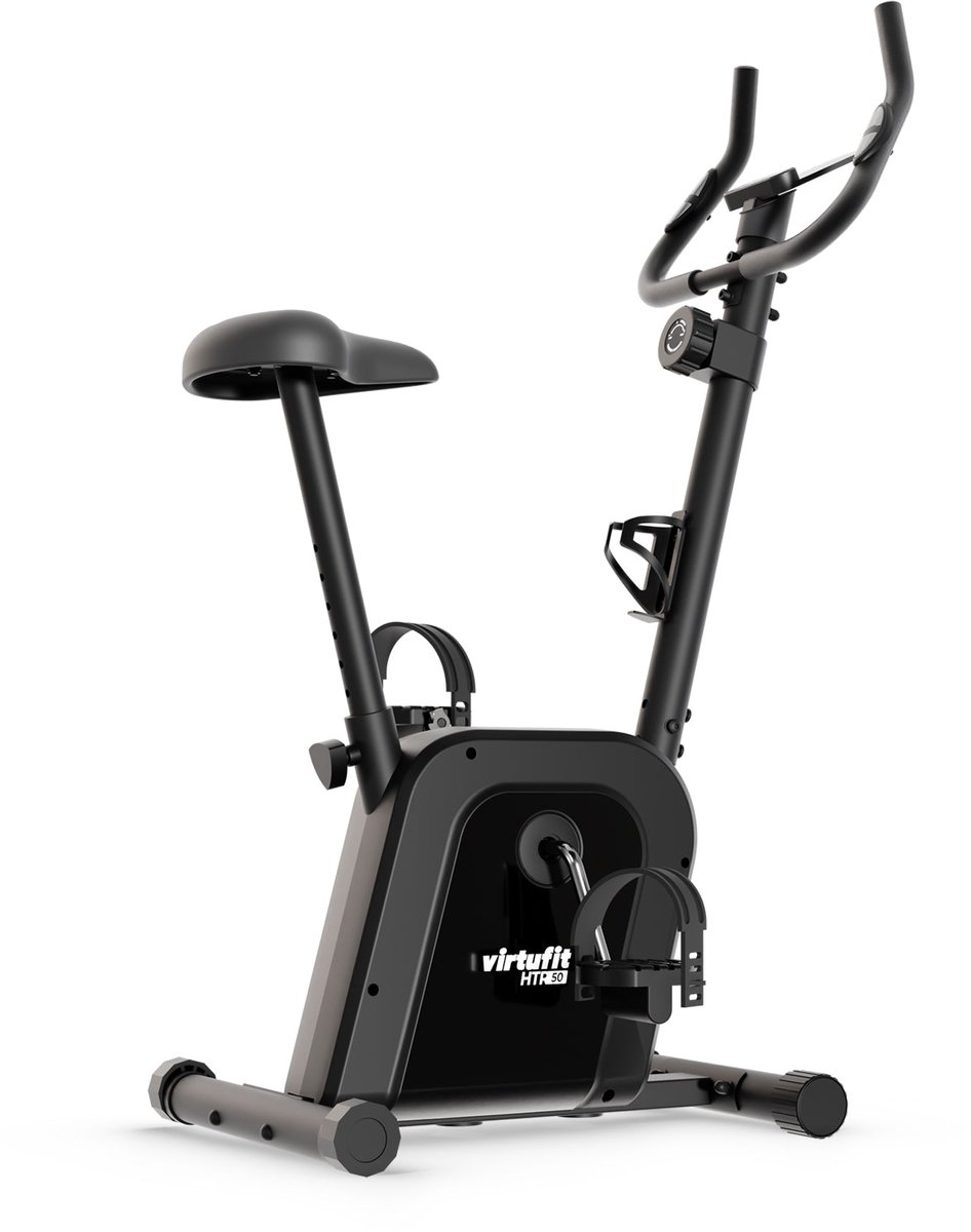 VirtuFit HTR50 Hometrainer - Fitnessfiets voor Thuis - 8 Weerstandsniveau's - Incl. Hartslagsensoren - Zwart