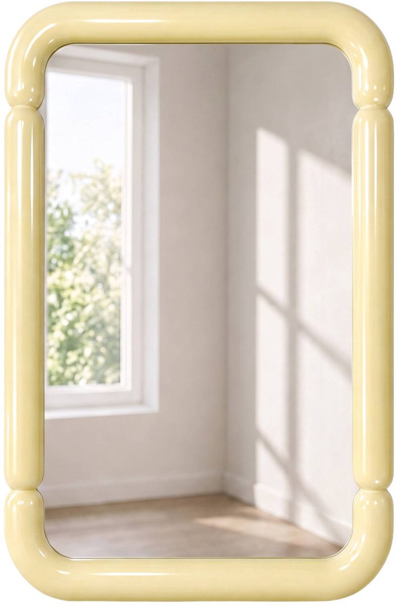 sweeek - Rechthoekige spiegel houtdecor 106cm - volt