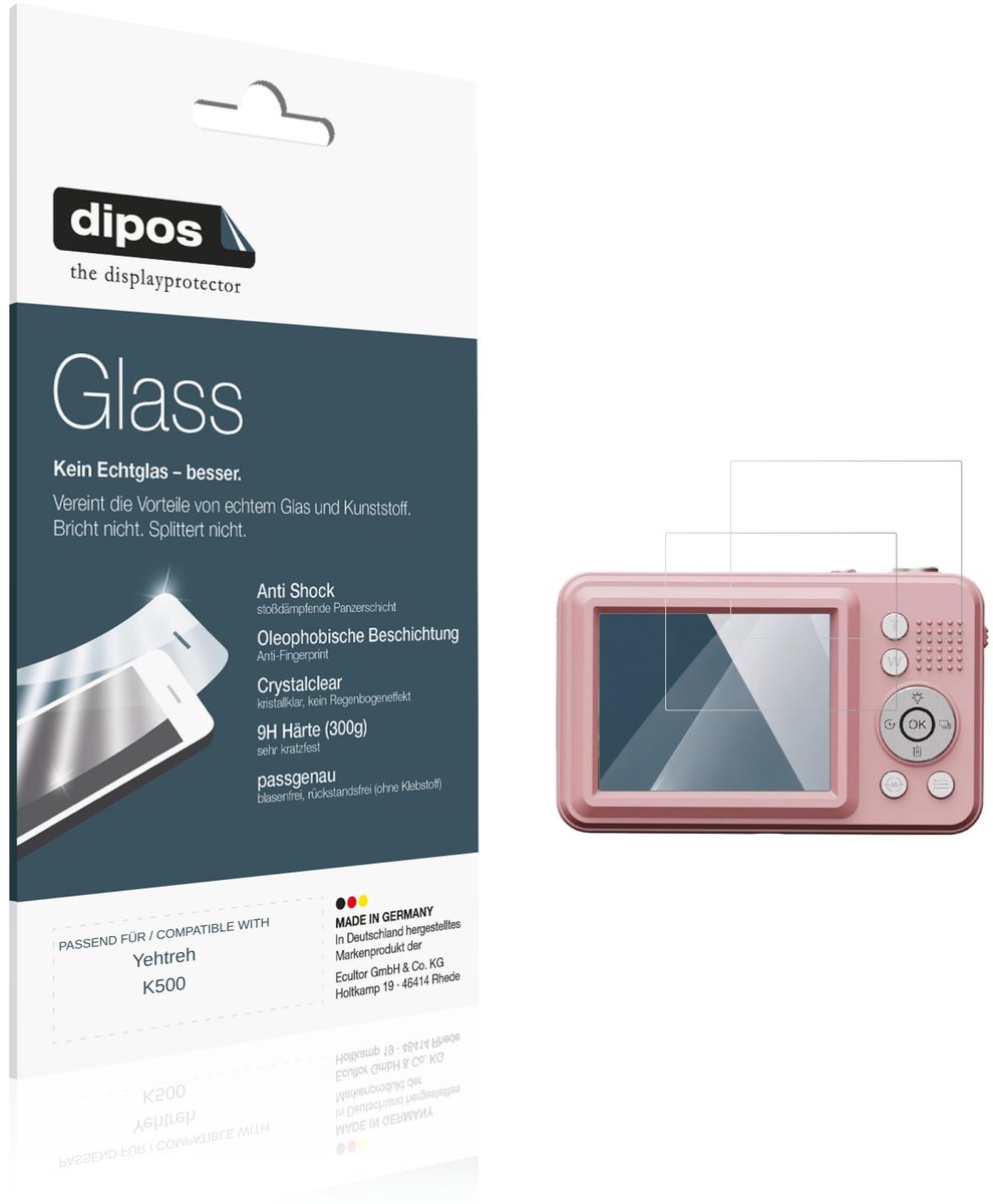 dipos – 2x Pantserfolie geschikt voor Yehtreh K500 | 9H Screenprotector