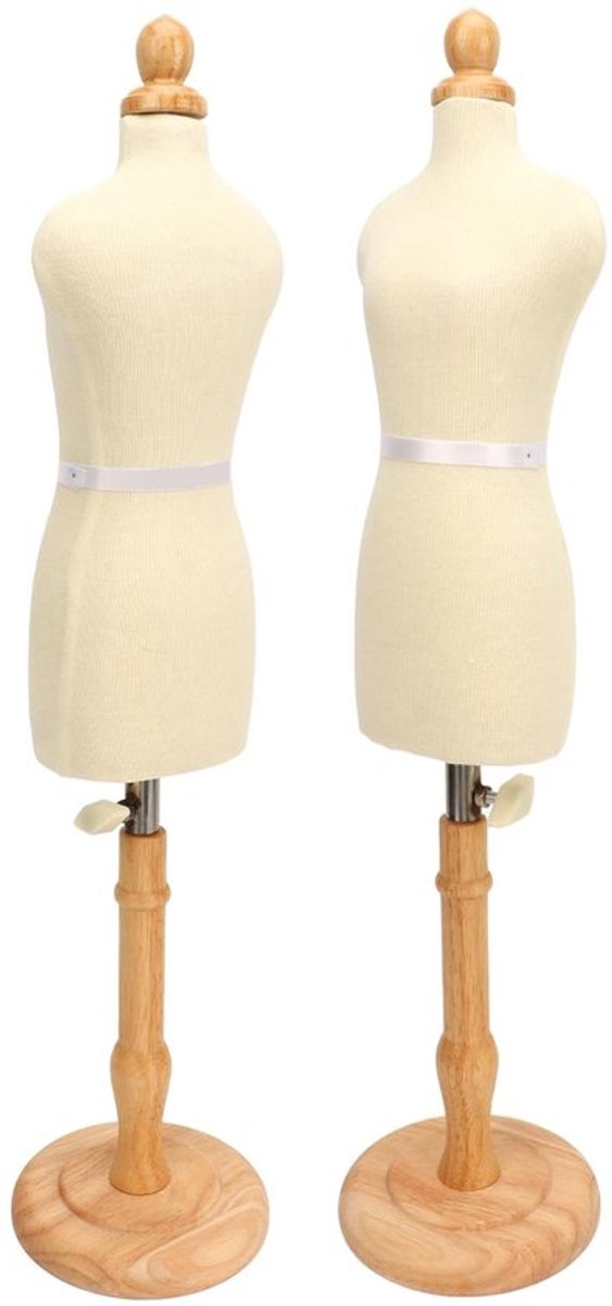 Dailygoods- Naaisterpop Verstelbaar - Vrouwelijk - Beukenhout - Stabiel - Flexibel