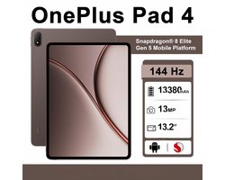 OnePlus Pad 4 Tablet – 13,2" 144Hz – 12GB+512GB – WiFi 7 – 13380mAh - Android 16 - Dune Glow