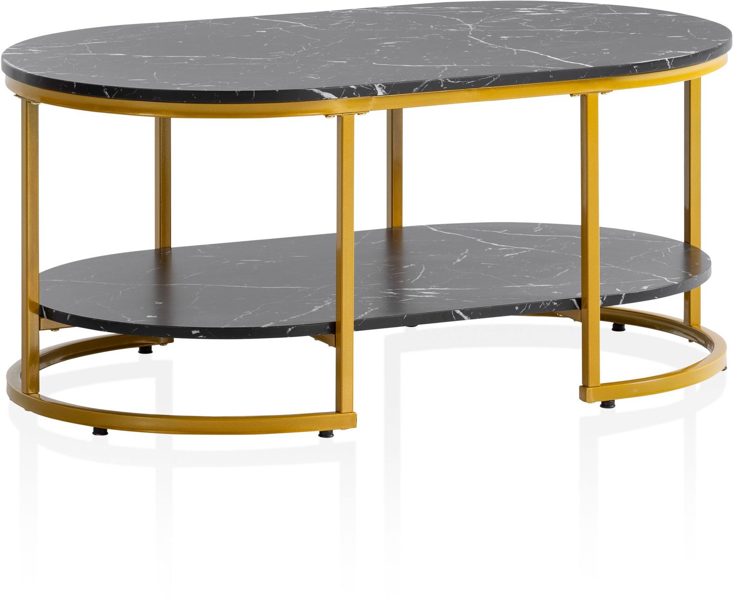 Cosmo Casa Salontafel - MDF - IJzeren onderstel - 100 x 60 x 45 cm Zie omschrijving