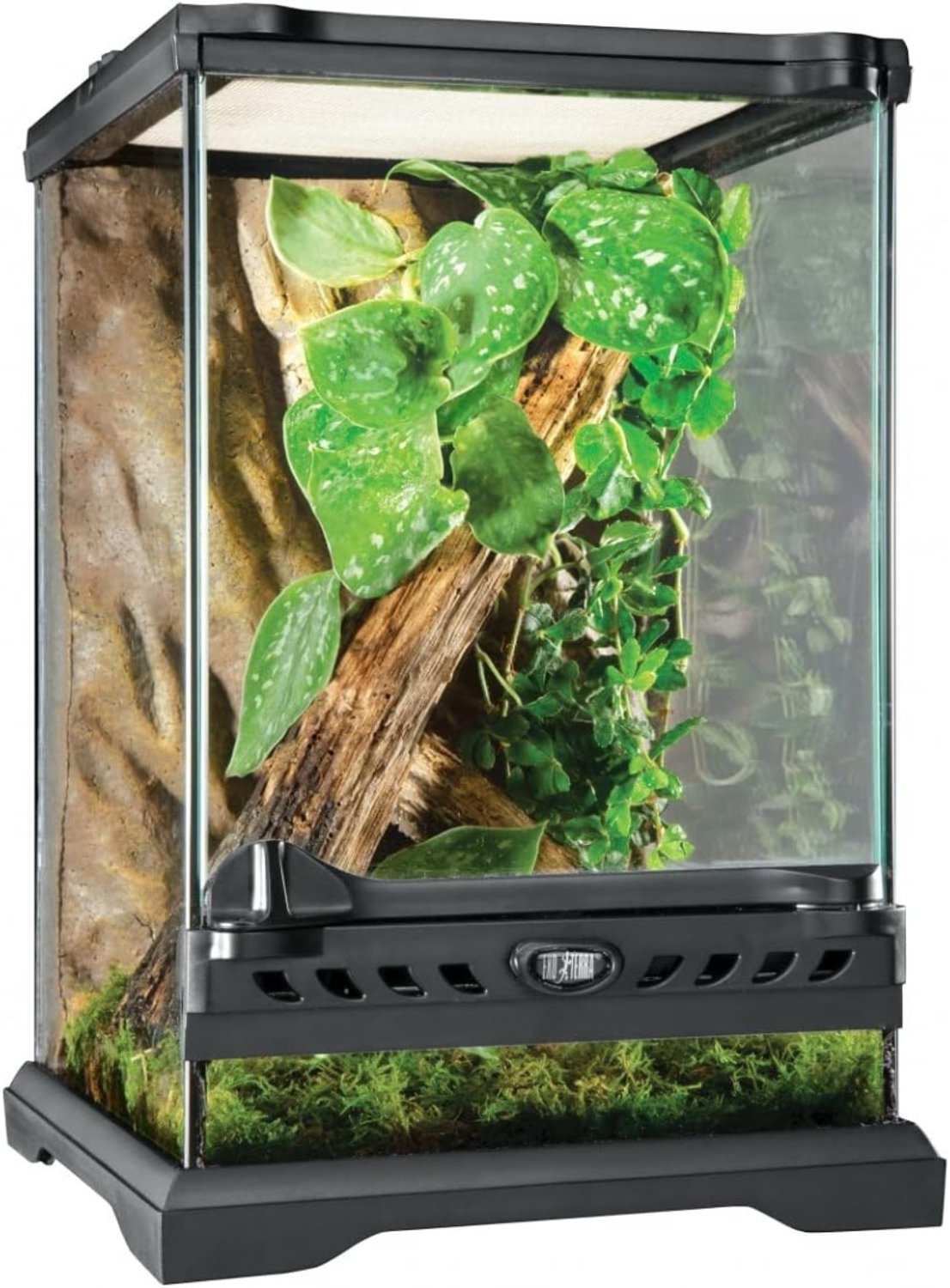 Vantivo® Terrarium - Ecosysteem - Reptielenverblijf - Zwart