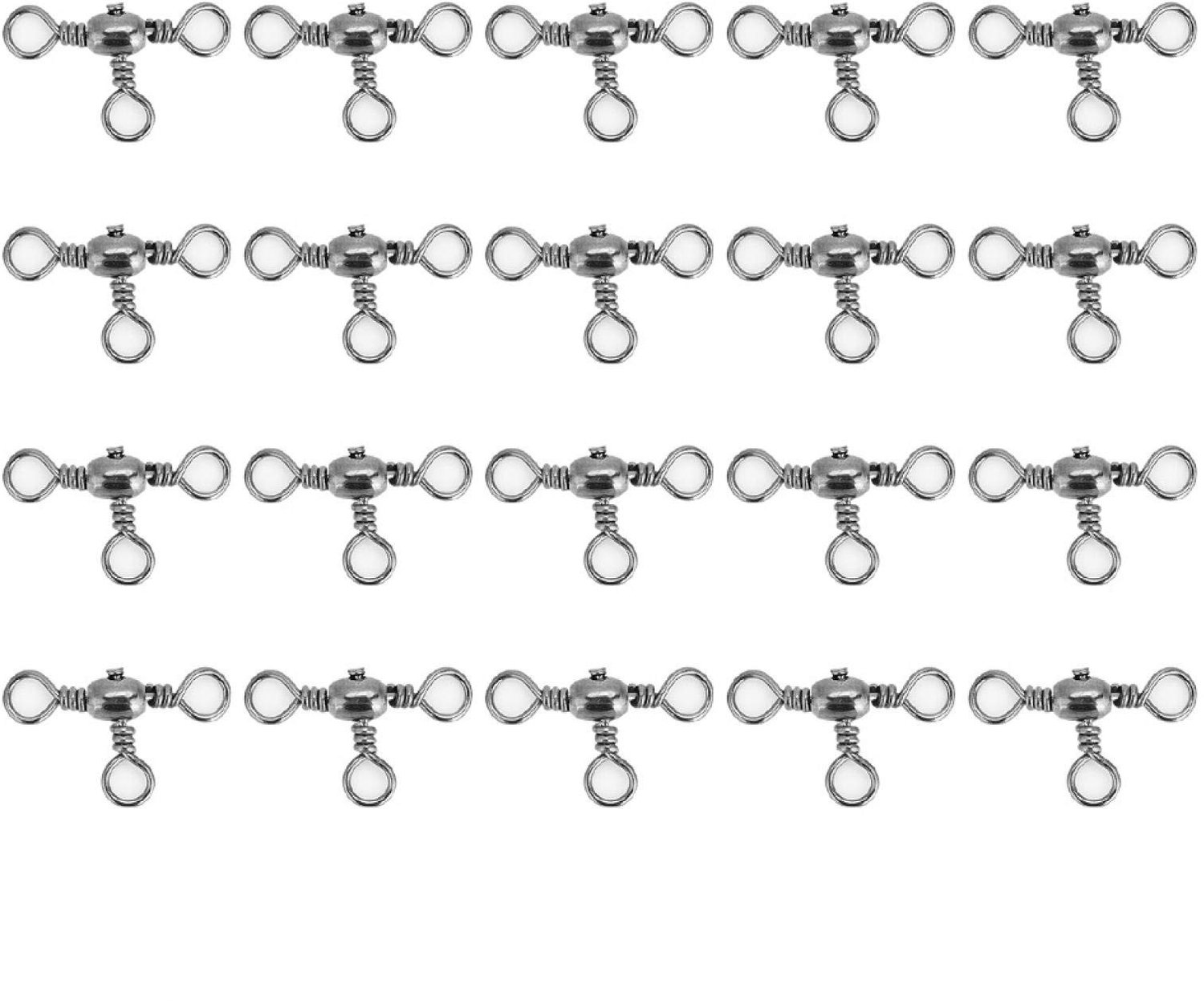Draaibare Connector - Drievoudige Wartel - Duurzaam - Roestvrij Staal - Flexibel - 20 Stuks - 29mm Lengte - Rolwartel