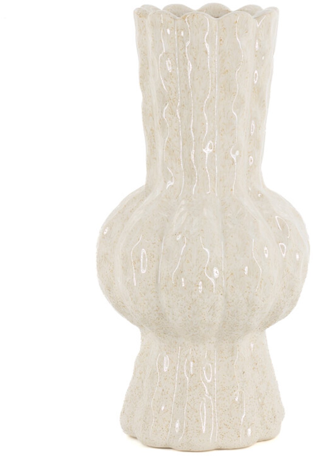 Aardewerk vaas Bira S beige