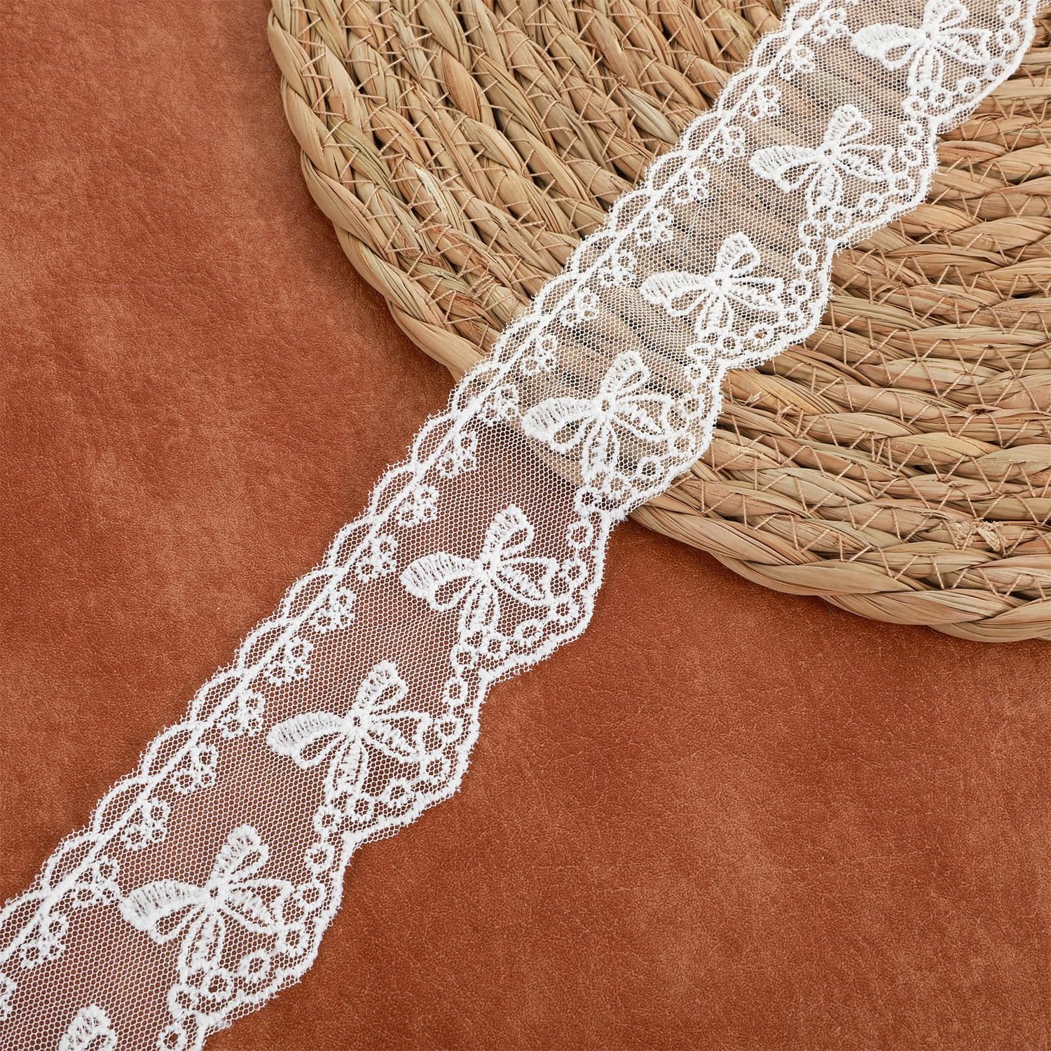 Witte Kanten Rand - 5 meter voor creatieve projecten