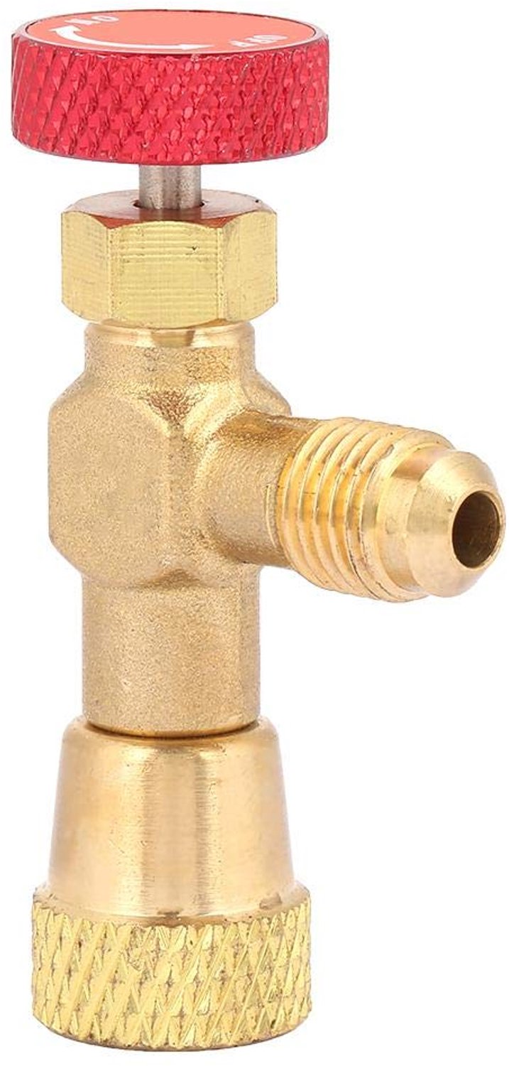 Doorstroomregelventiel - Messing Adapter - Duurzaam en sterk - 1/4 inch - 5/16 inch - Veiligheidsventiel voor R410A - Geschikt voor airco...