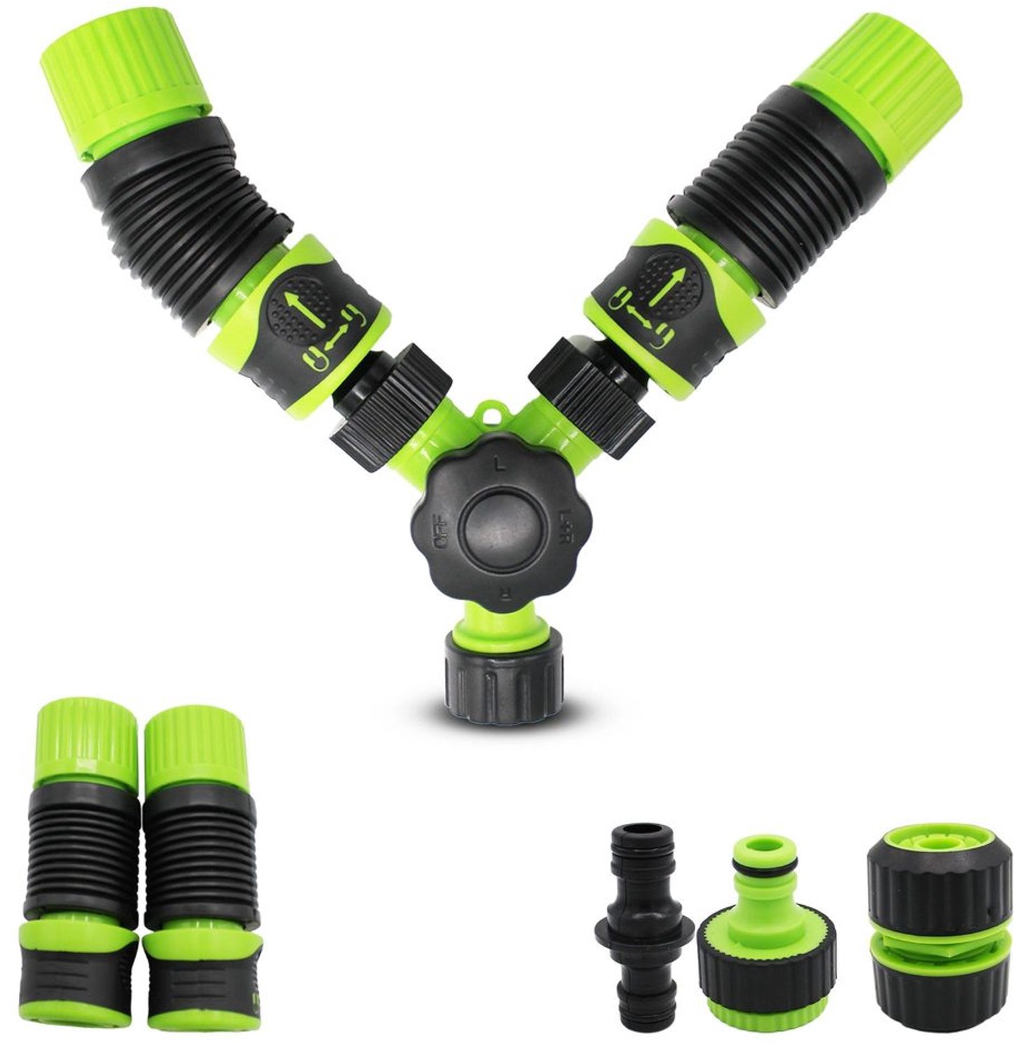 Tuinslang Accessoireset Flex met 2-Weg Splitter en 6 Accessoires