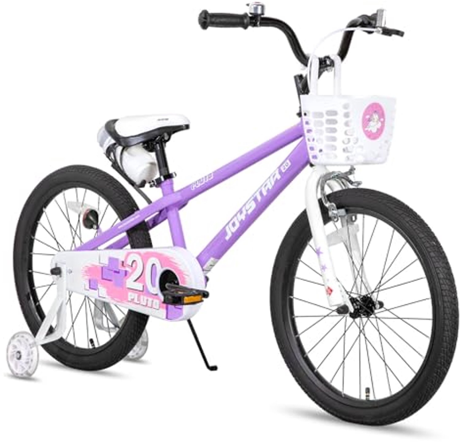 Kinderfiets 18 inch - BMX-stijl met stabilisator en mandje - Lila