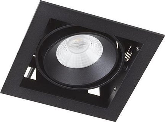 Inbouwspot Vierkant Mat Zwart 7Watt Led