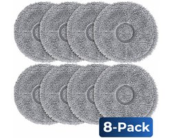 8 stuks Dweilpads - Geschikt voor Dreame L10s Ultra, L10 Ultra, L10 Prime, L10s Pro, L20 Ultra, L40 Ultra, L40 Pro, X40 Ultra, X50 Ultra, Xiaomi X10 / X20, Roborock Qrevo S5V, Qrevo Curv - Robotstofzuiger Onderdelen en Accessoires