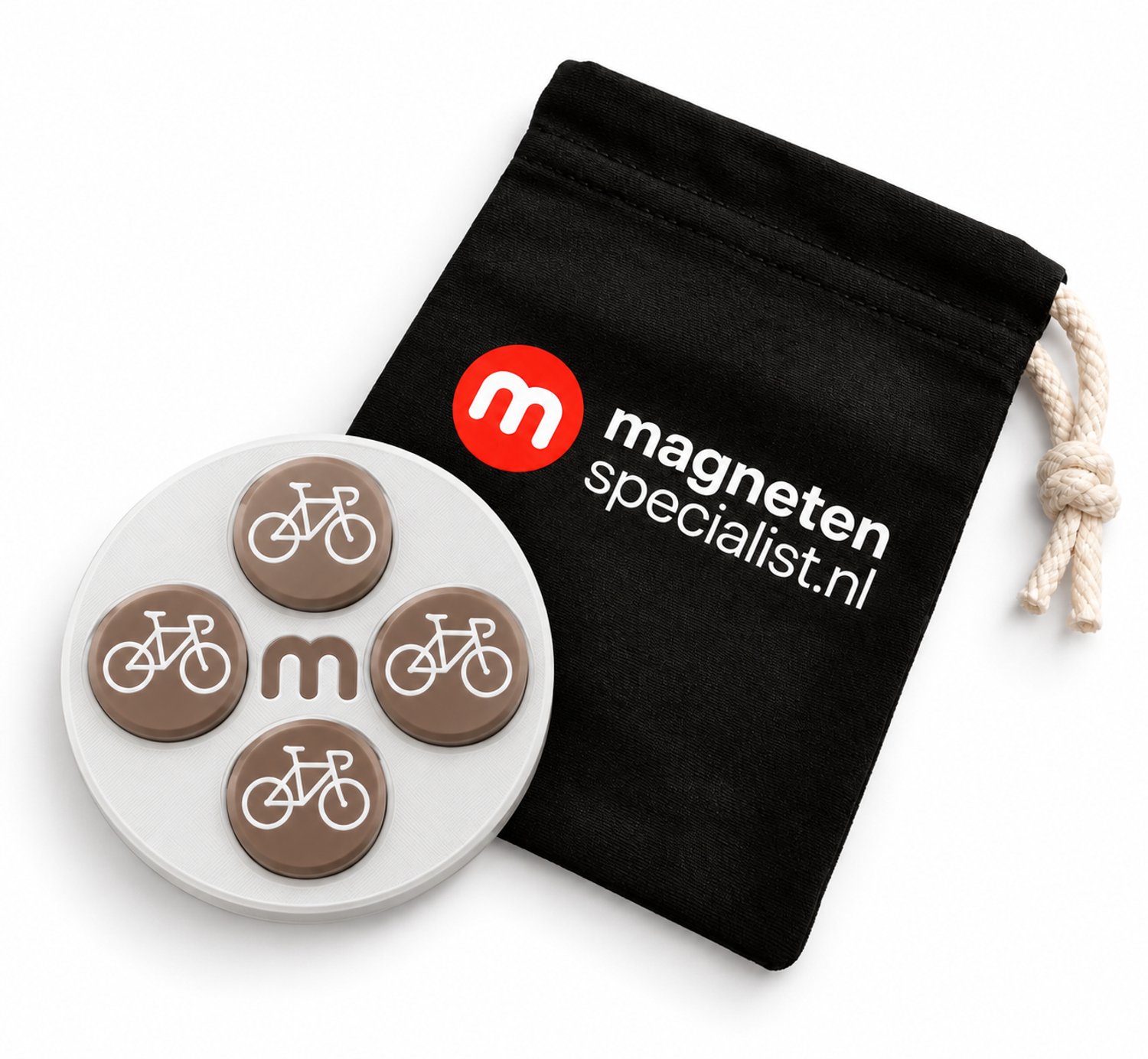 Startnummer Magneten Wielrennen – Bruin – Set van 8