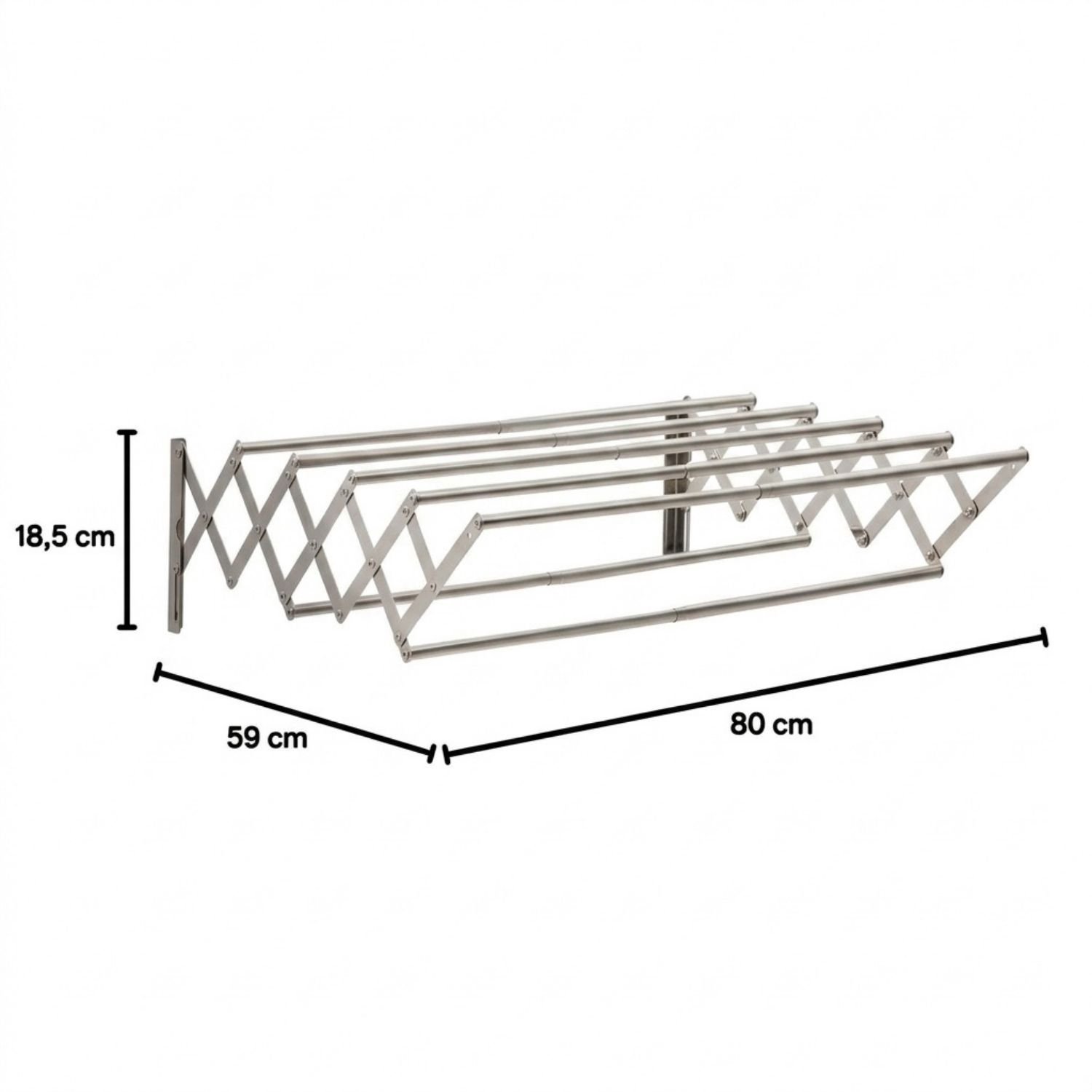 Vantivo® Wanddroogrek - Droogrek Inklapbaar - Wasrek - Droogtoren - Droogrekken - Ruimtebesparend
