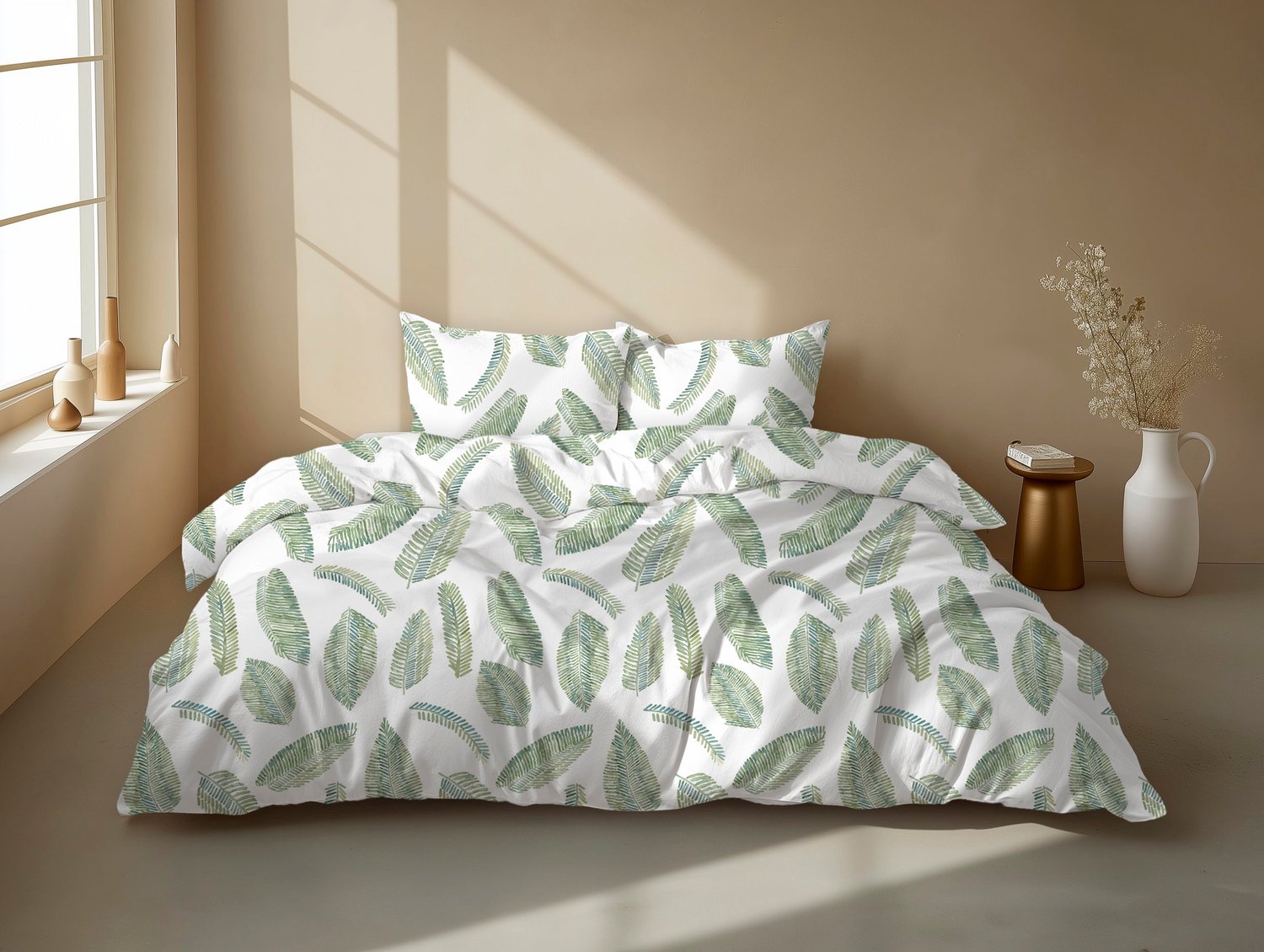 Zohome Dekbedovertrek Rosendo - White - Bloemen - Dekbedovertrek - 100% Katoen - SS26 Rosendo White