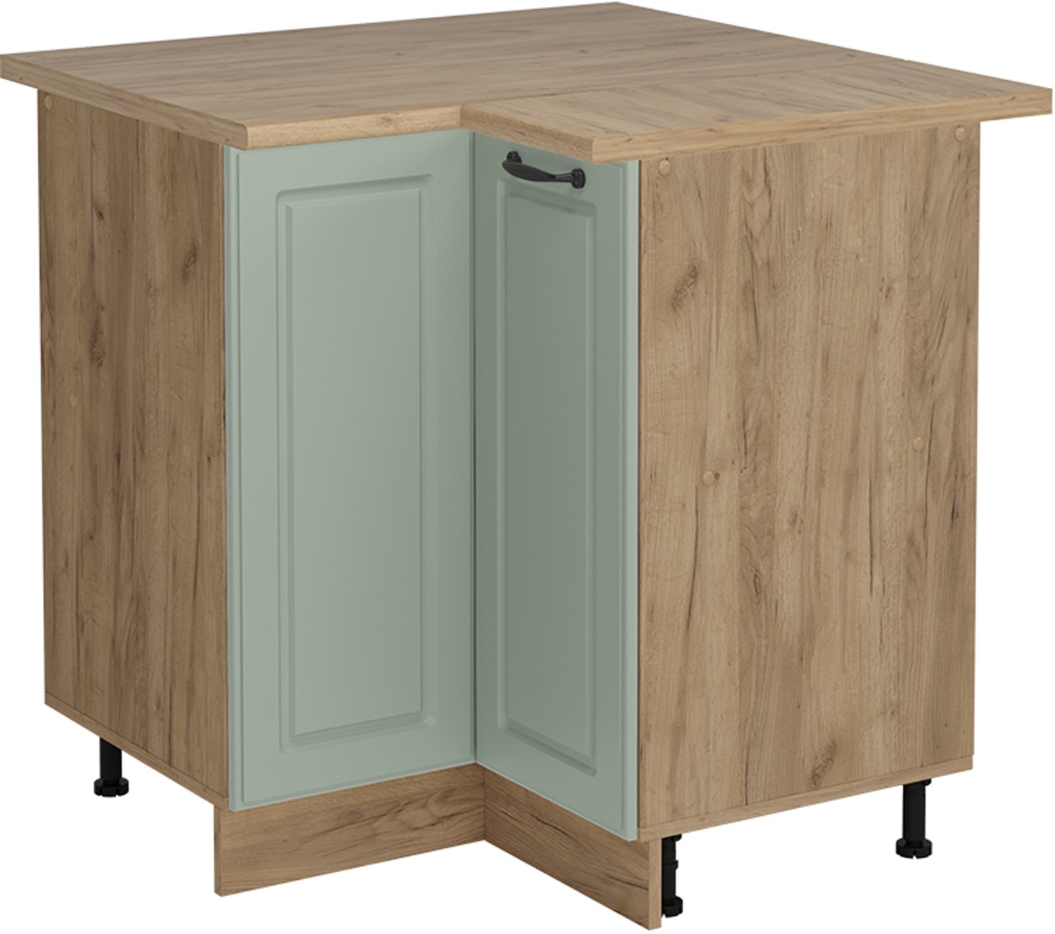 Vicco Hoekkast R-Line, Mint landelijk/Goudkleurig Eiken, 75.6 cm goudkleurig eiken werkblad