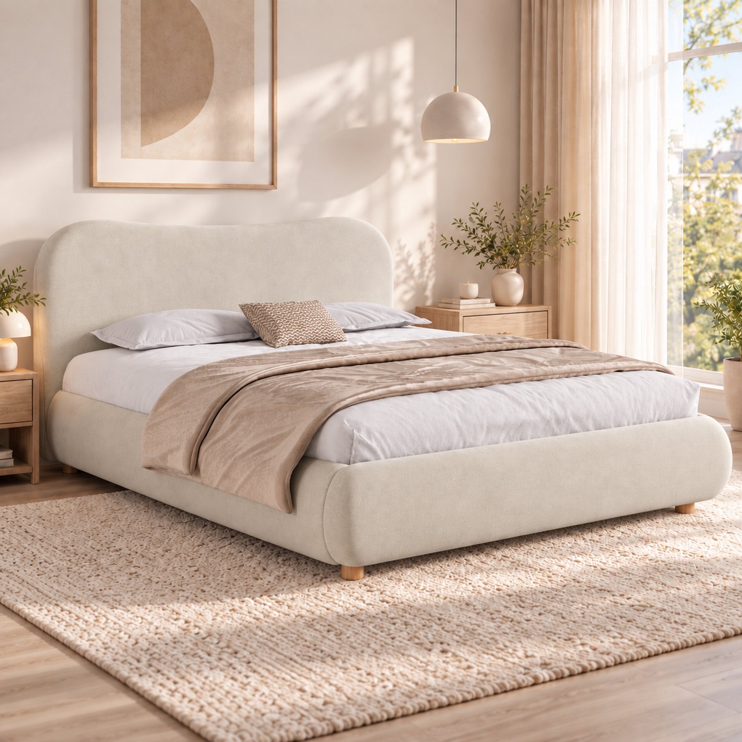 STILVORA Gestoffeerd Bed 180 x 200 cm – Hydraulische Opbergruimte – Met Lattenbodem – Voor de Slaapkamer – Fluweel – Zonder Matras – Crème