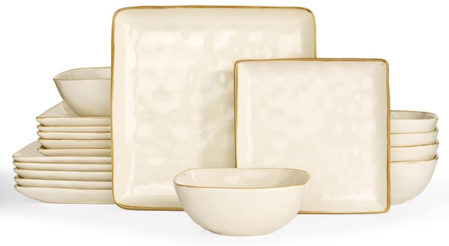 Vantivo® Serviesset 6 Persoons - Serviessets - Bordenset - Chique Bordenset - Porselein - 18-Delig - Beige