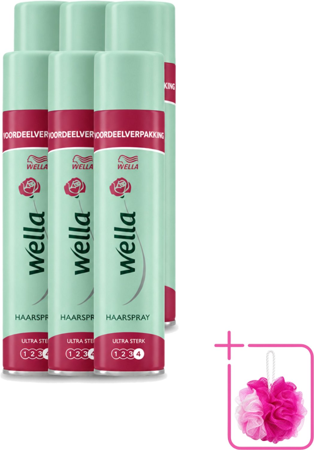 6 x Wella – Ultra Strong Hold – Haarspray – 400 ml - Bulkverpakking - Haarspray - Douchemop - Haartypen