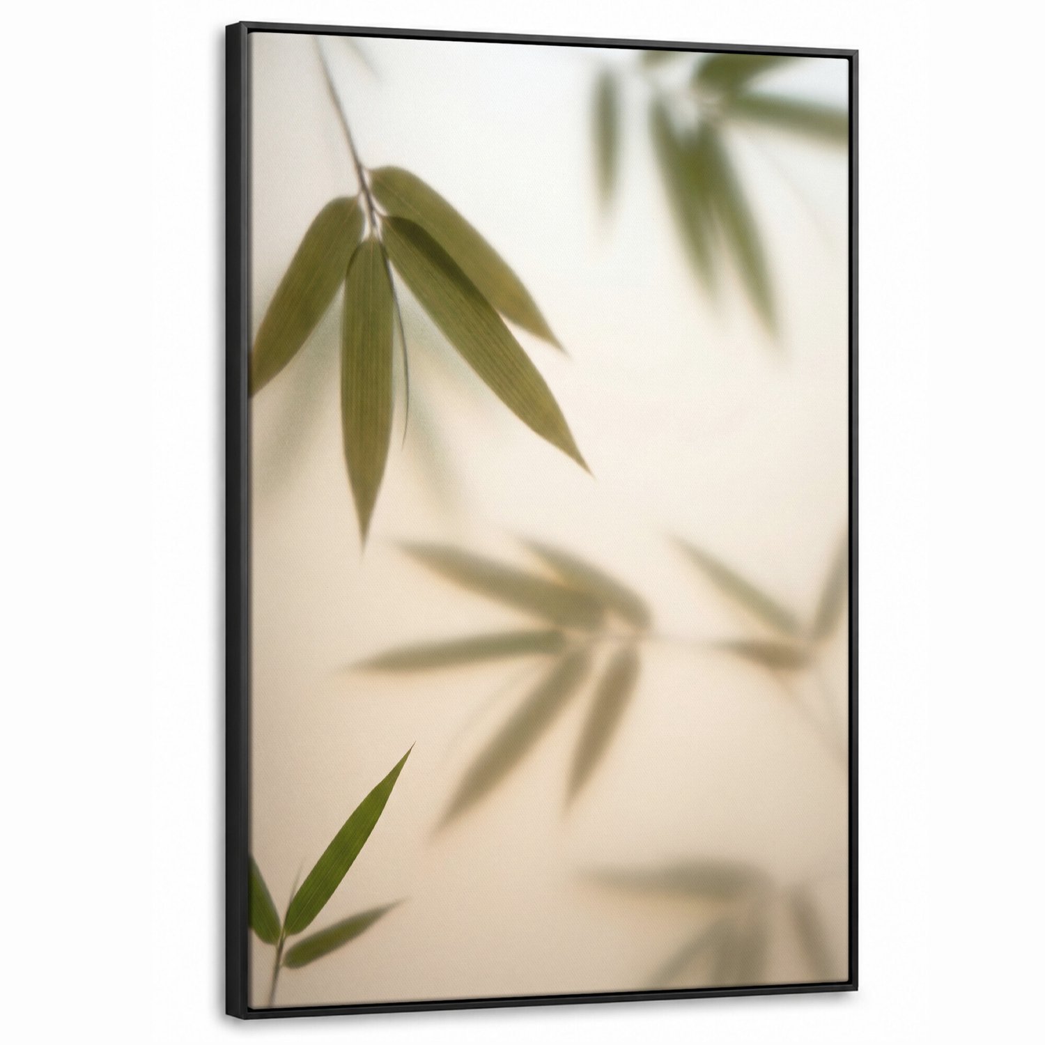 Canvas Schilderij met Baklijst - Planten - Bladeren - Natuur - Groen