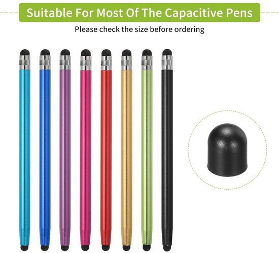 40 Stuks Capacitive Stylus Nibs - Zwarte Siliconen Tips voor Touchscreen — afbeelding 4