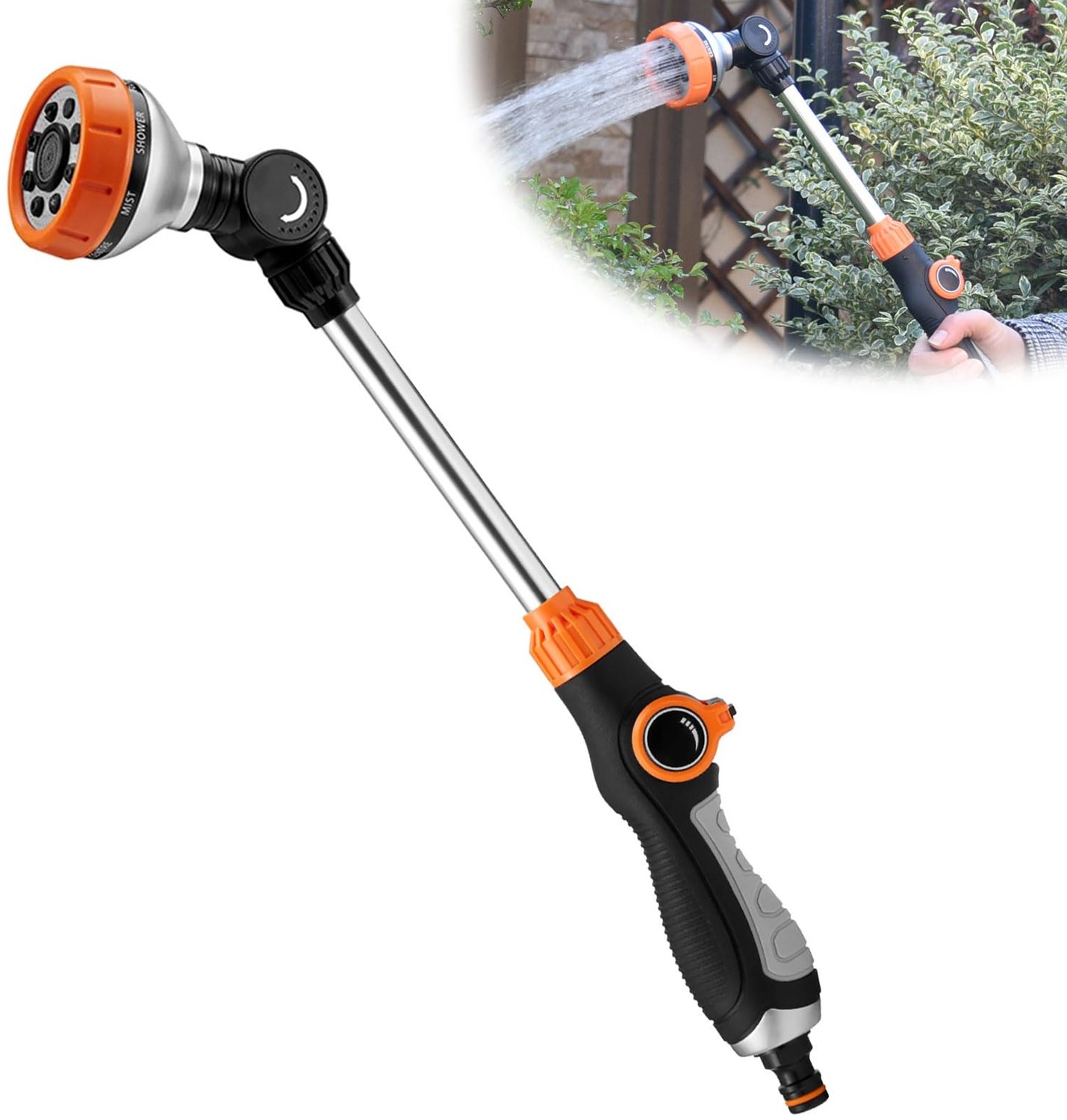 Watering Rod 47 cm - Handdouche met 8 Spuitstanden voor Tuinbesproeiing