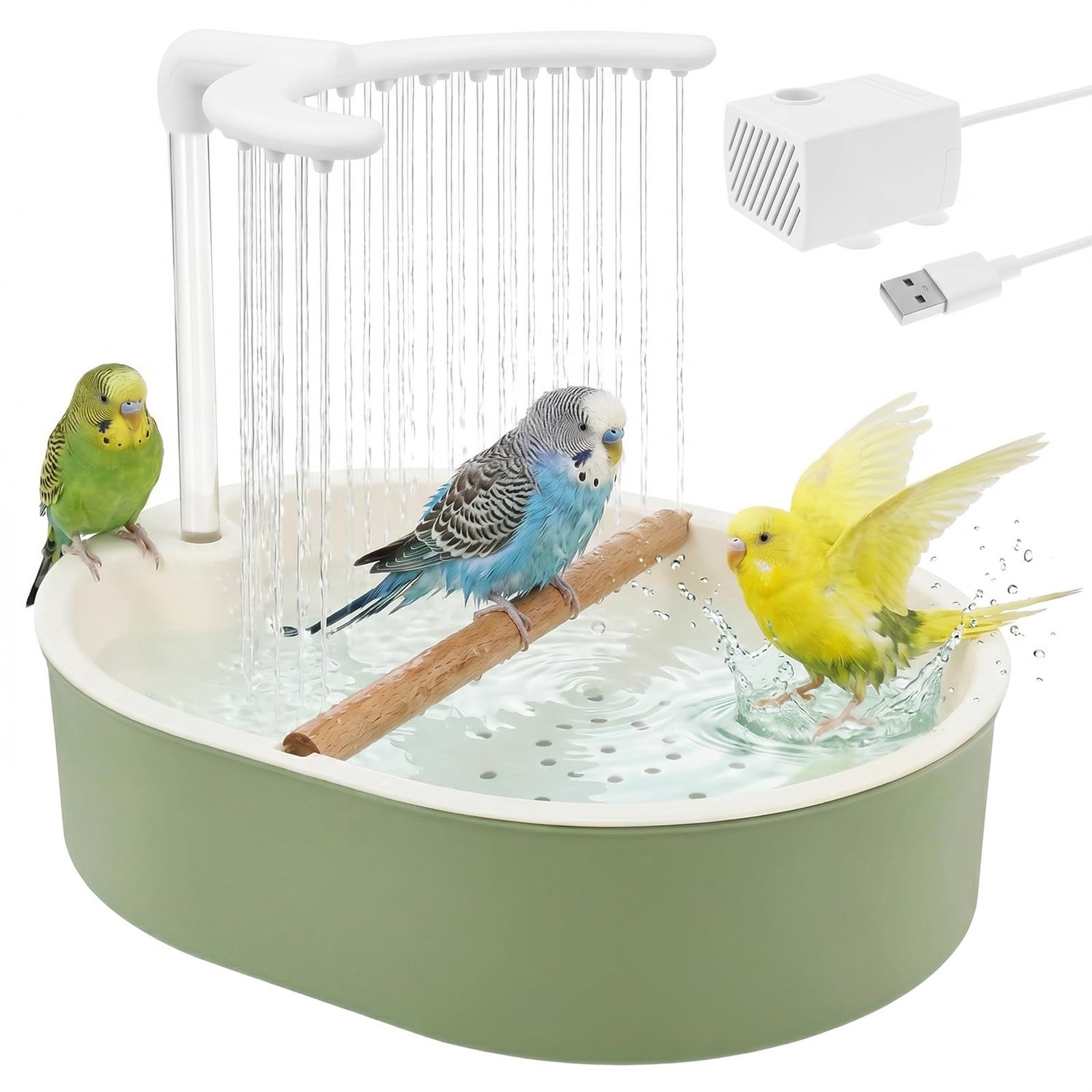 Automatische Vogelbad met USB Watercirculatie