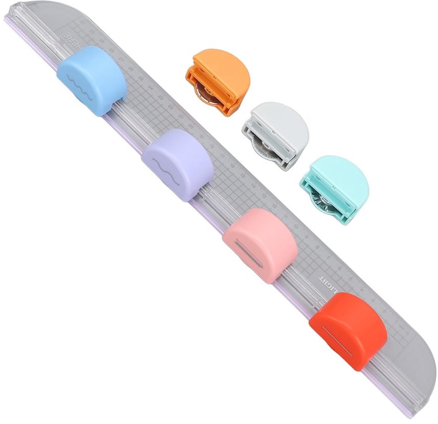 Papier Cutter - 7 in 1 Trimmer - Veelzijdige Scrapbook Tool - Handig formaat - Snijkoppen voor creatief werk - Geschikt voor papierprojec...